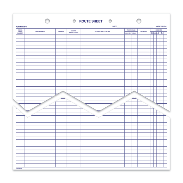 Route Sheets - RS-547