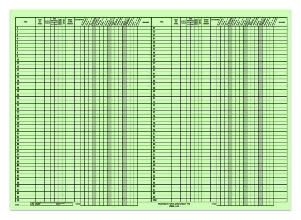 Big Green Route Sheet