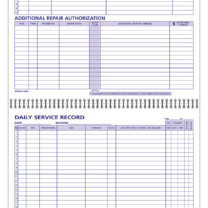 Daily Service Record Book (1 Book)