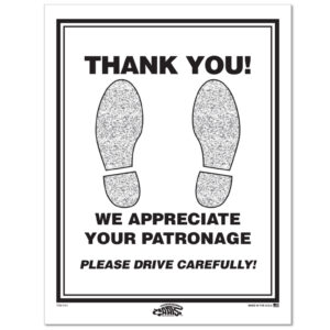 Paper Footprint Floor Mats – Black Print – 17" x 22" – Box of 1,000
