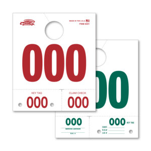 White Dispatch Numbers – 5-1/2" x 6-1/2" – Red & Green – Set of 1,000