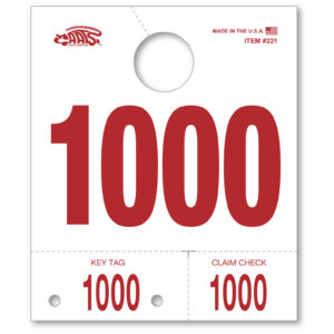 White Dispatch Numbers – 5-1/2" x 6-1/2" – Red & Green – Set of 1,000