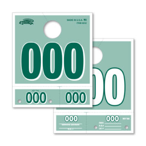 Green Colored Dispatch Numbers – 5-1/2" x 6-1/2" – 3-Digit – Set of 1,000