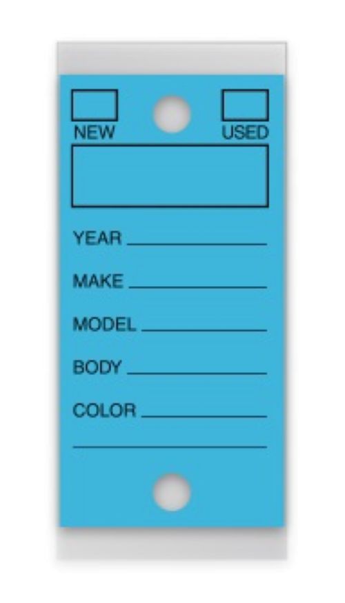 Self-Protecting Key Tags – Blue Stock – 3" x 3" – Pack of 250 - Image 2