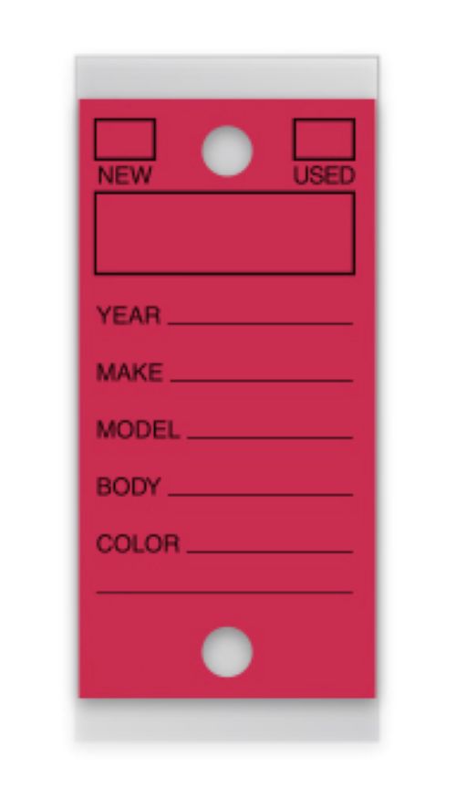 Self-Protecting Key Tags – Red Stock – 3" x 3" – Pack of 250 - Image 2