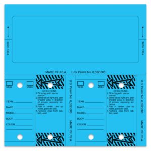 Blank Control Tags – Blue – 6" x 6" – Pack of 125