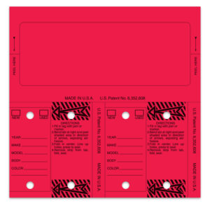 Blank Control Tags – Red Stock – 6" x 6" – Pack of 125
