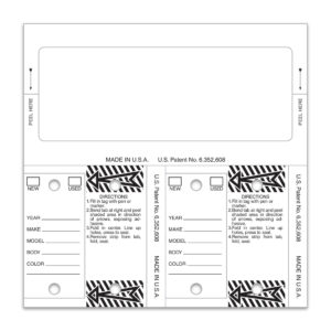 Control Tags 226 – White – 6" x 6" – With Key Rings – Pack of 125
