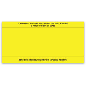 Stock Number Mini Signs – Yellow – 6" x 3" – Self-Adhesive – Pack of 250