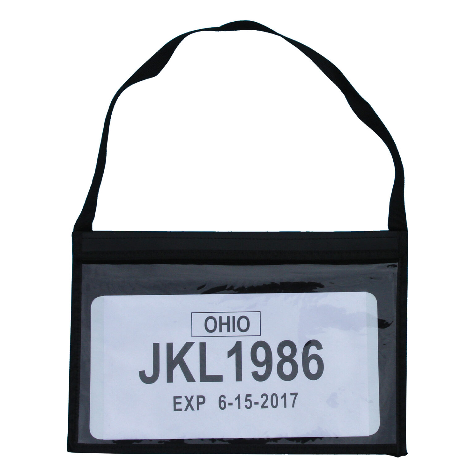 Demo License Plate Holder Tag Bag – 8-1/2" x 15" – Heavy Duty Vinyl