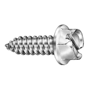 License Plate Slotted Hex Head Screws – #14 x 3/4" – Box of 100