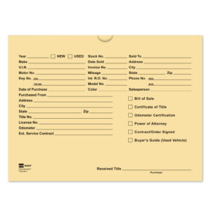Standard Printed Deal Jackets – Buff – 9" x 12" – Pack of 500