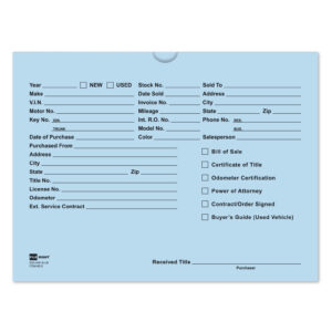 Standard Printed Deal Jackets – Blue – 9" x 12" – Pack of 500