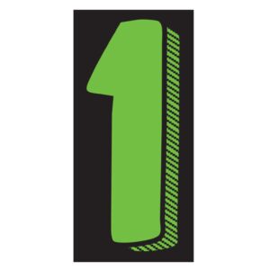 Vinyl Number Window Stickers – 14-1/2" x 2-3/4" – For Sale – Pack of 12