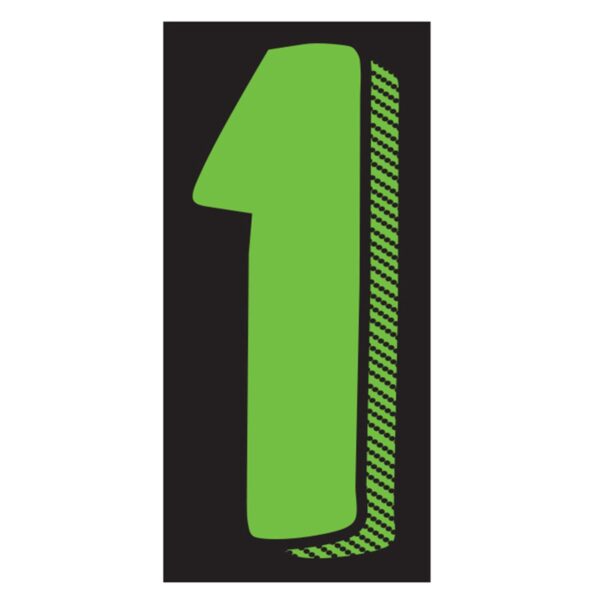 Vinyl Number Window Stickers – 14-1/2" x 2-3/4" – For Sale – Pack of 12