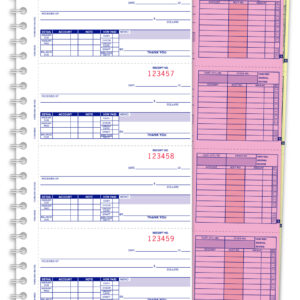 Imprinted Cash Receipt Books – 3 Part – 8-1/2" x 11" – 200 Per Book